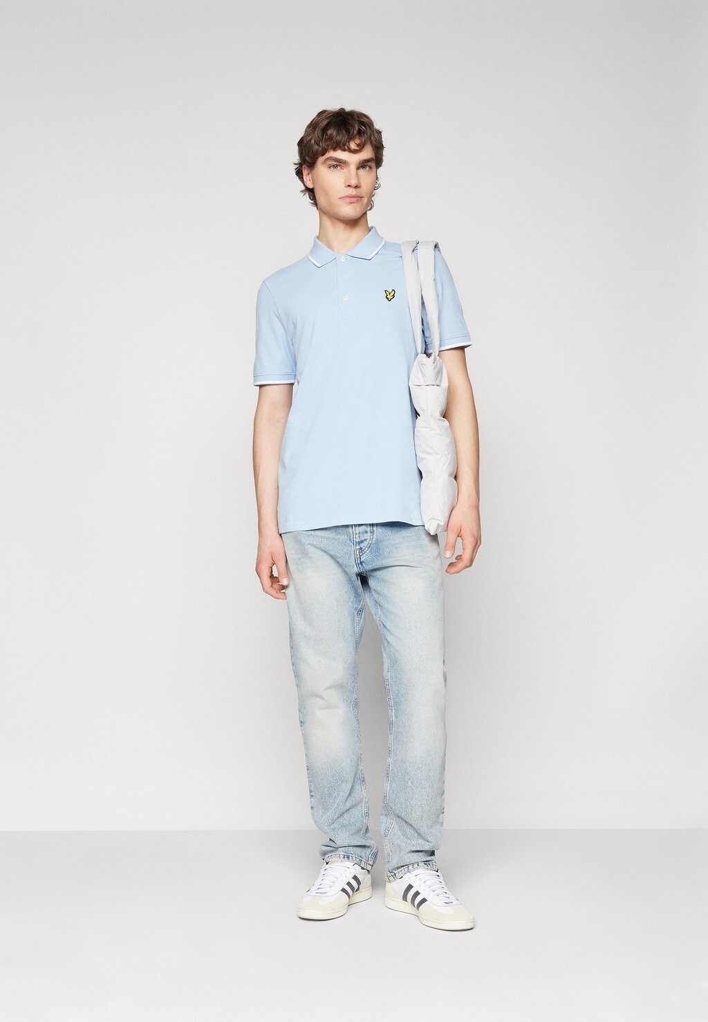 

Рубашка-поло Tipped Lyle & Scott, голубой/белый