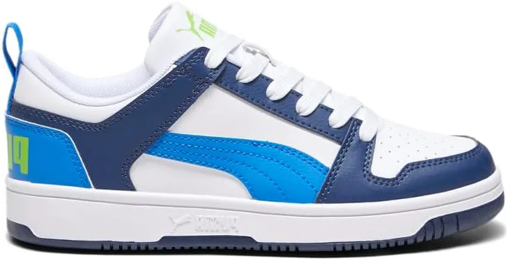 Детские кроссовки PUMA для мальчиков Rebound Layup Lo на шнуровке, повседневные - белые, белый — фото 3