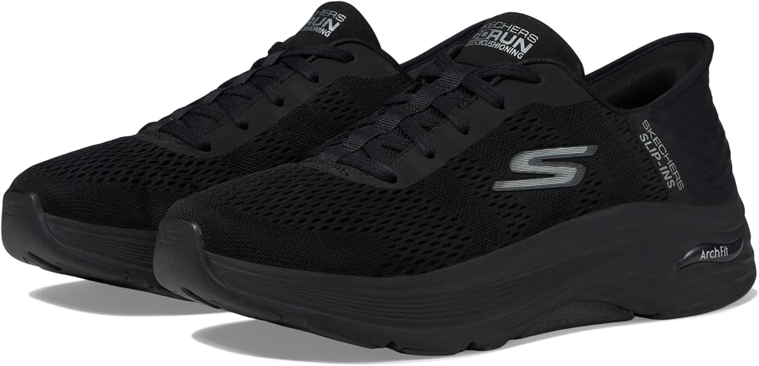 Мужские домашние тапочки Skechers Hands Free: Go Run Max с амортизацией обуви - игровые кроссовки, черный