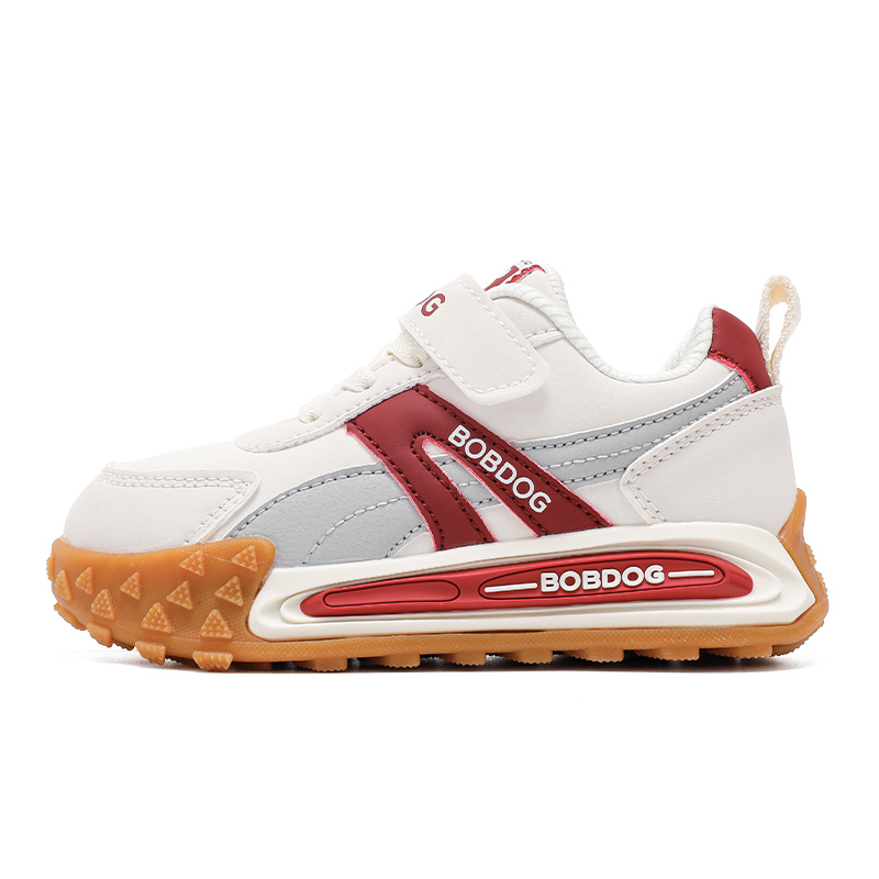 

Низкие детские кроссовки с защитой от ударов и истираний BOBDOG, бежевый/бордовый