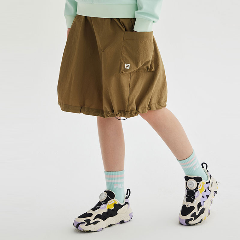 Юбка школьная FILA KIDS, тёмный кофе карбон — фото 3