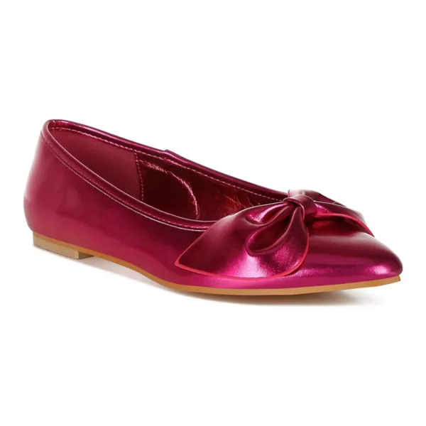 Женские балетки Bromelia с металлическим эффектом Rag & Co, цвет fuchsia