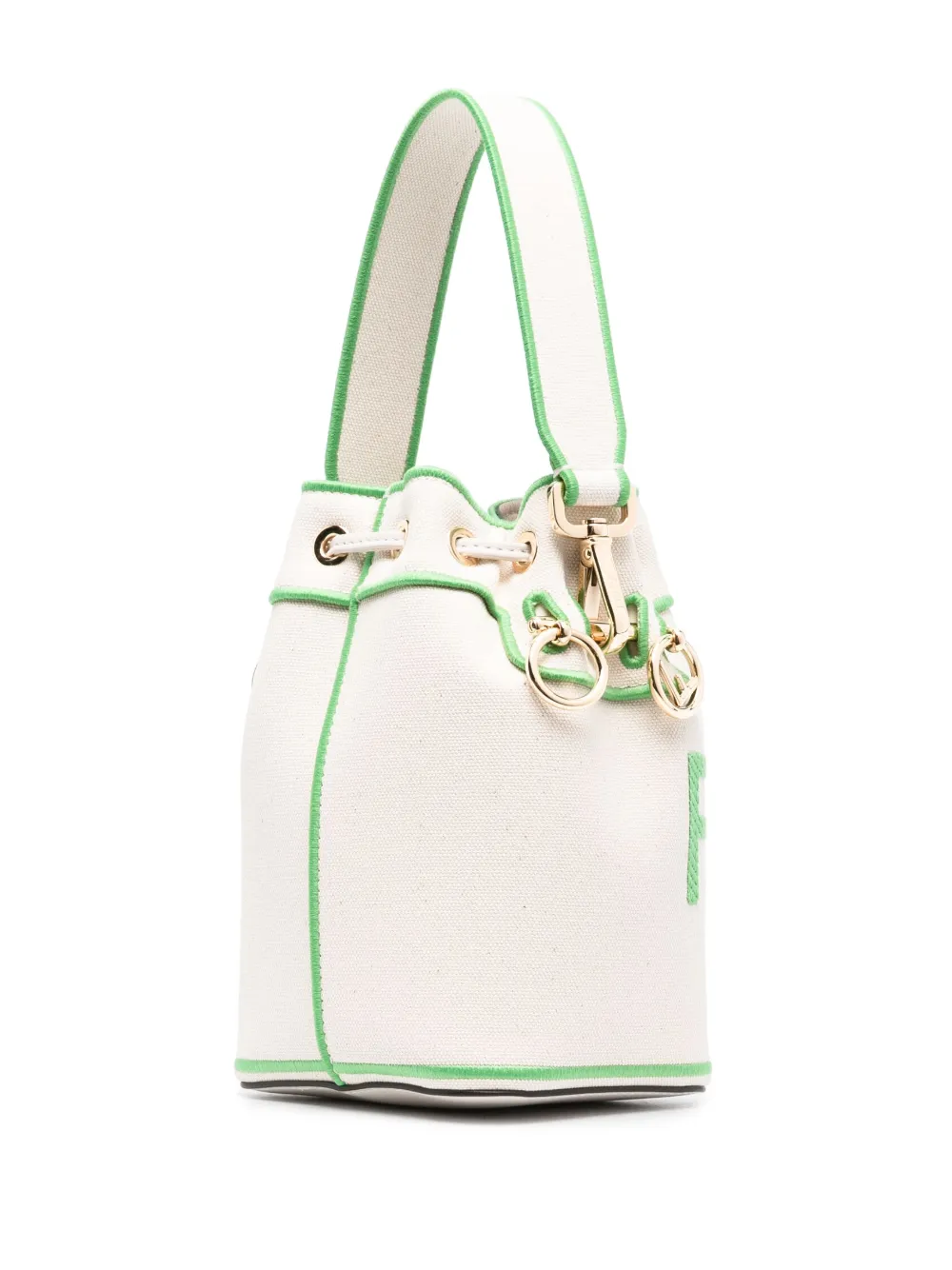 Сумка-ведро Mon Tresor из канваса FENDI, нейтральный — фото 4