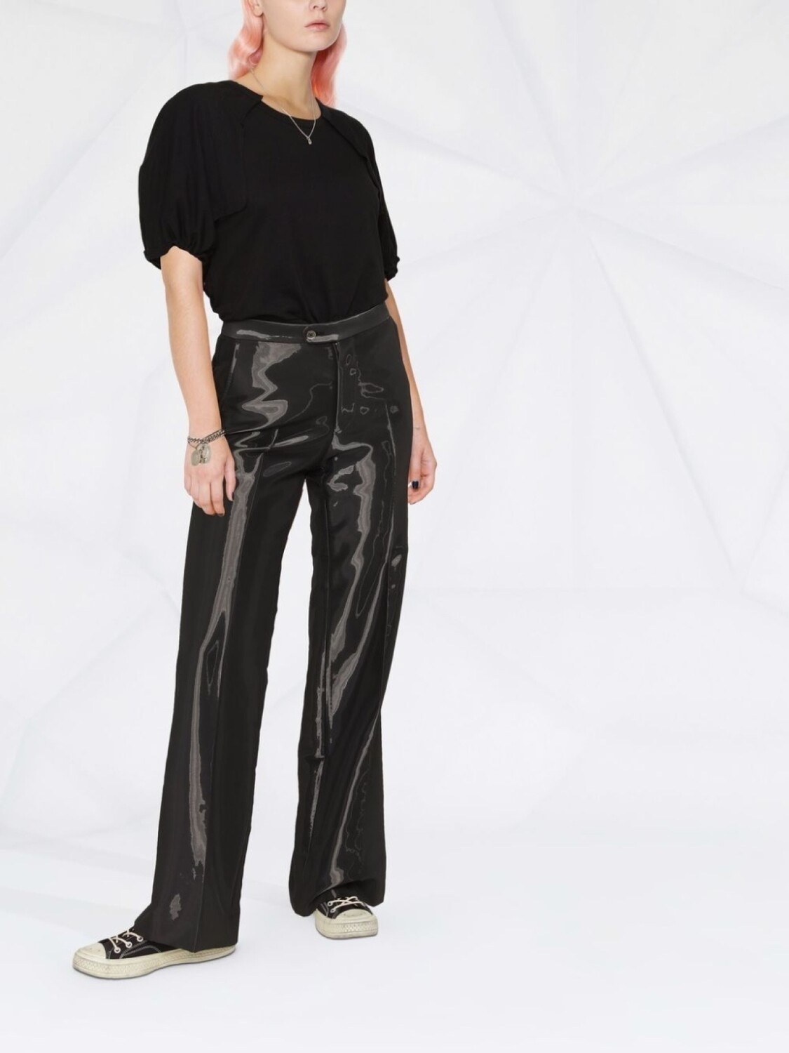 Футболка Yohji Yamamoto Puff Sleeve, черный — фото 4