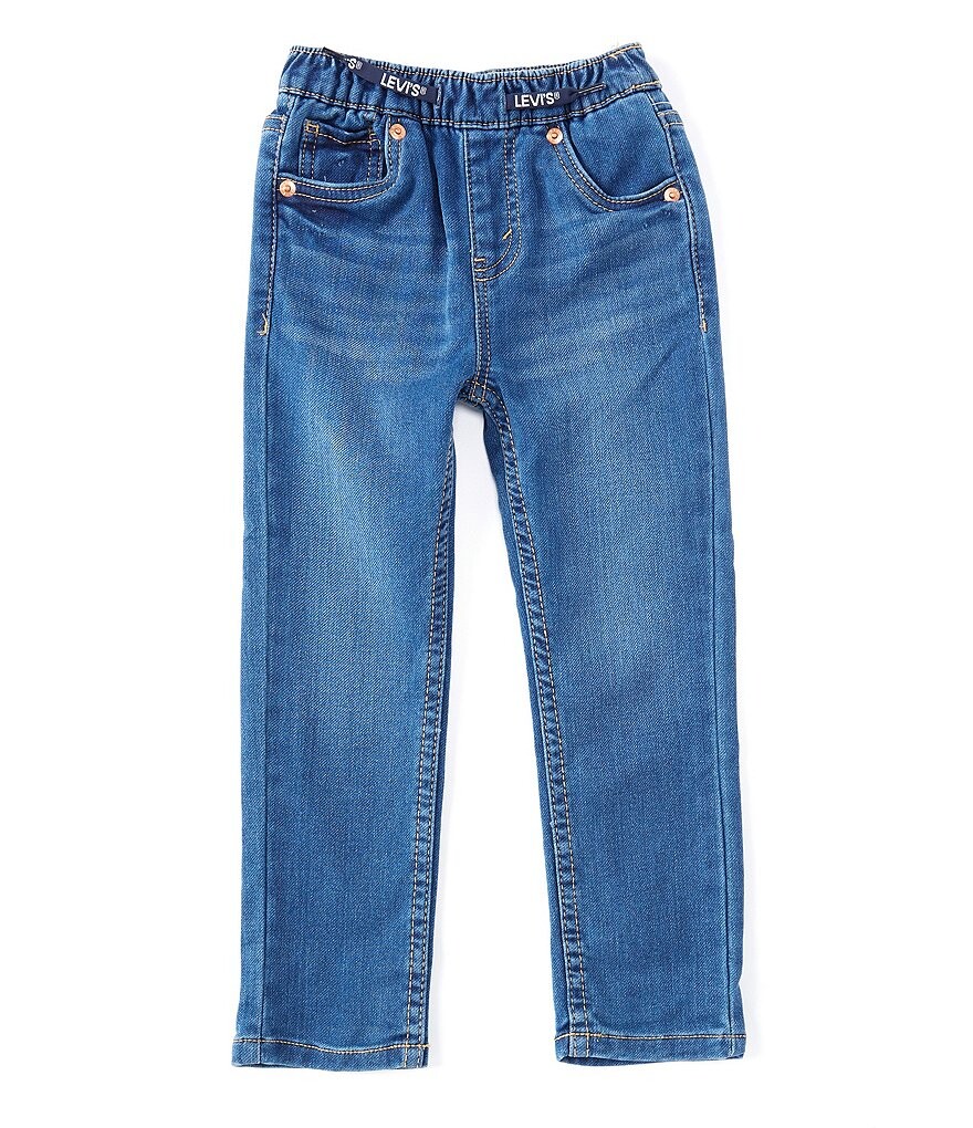 

Levi's Little Boys 2T-7X Джинсовые брюки скинни с принтом и завязками на завязках, синий