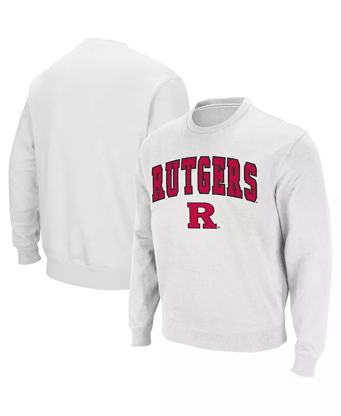 

Мужская толстовка с круглым вырезом Rutgers Scarlet Knights с аркой и логотипом Colosseum, белый