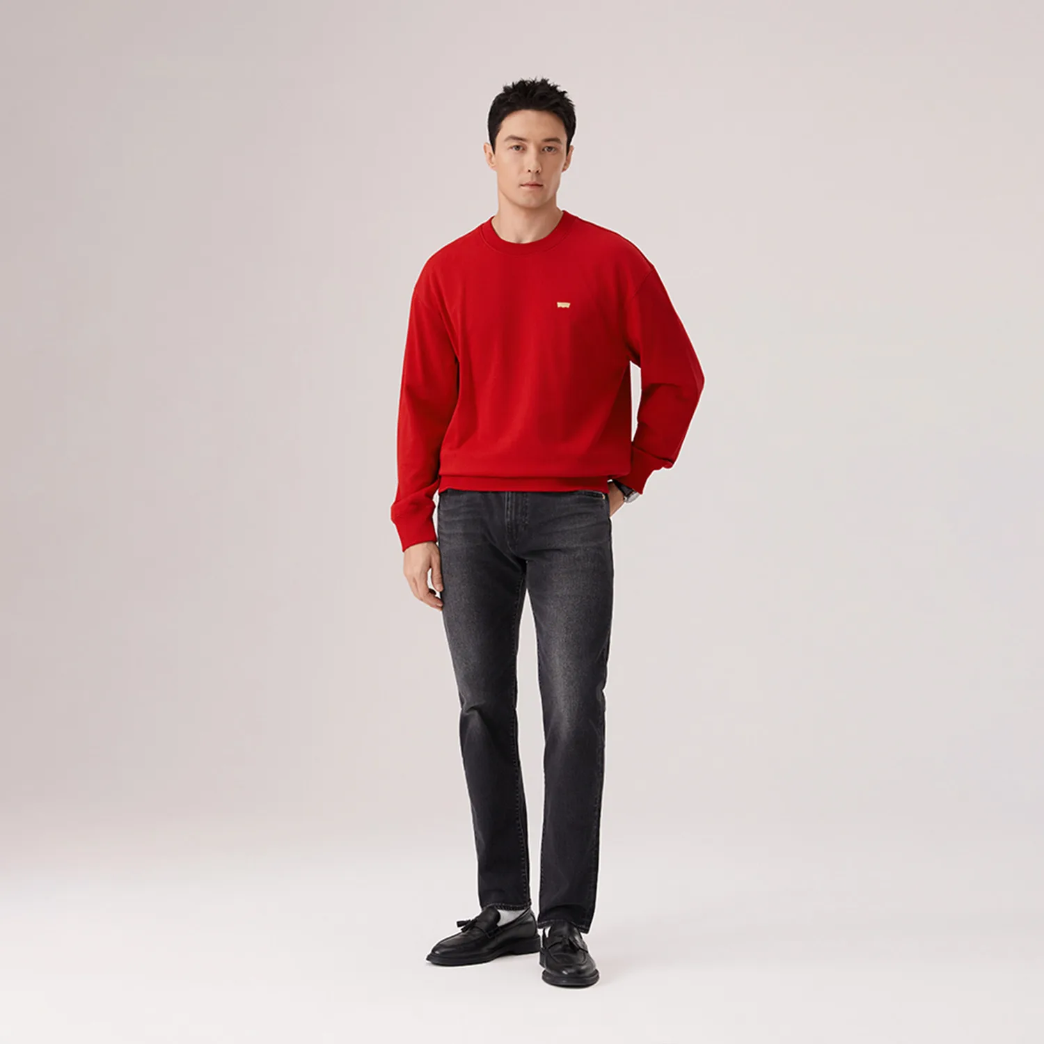 Levis Свитшот Year Of The Horse Limited Collection, унисекс, красный, круглый вырез — фото 4
