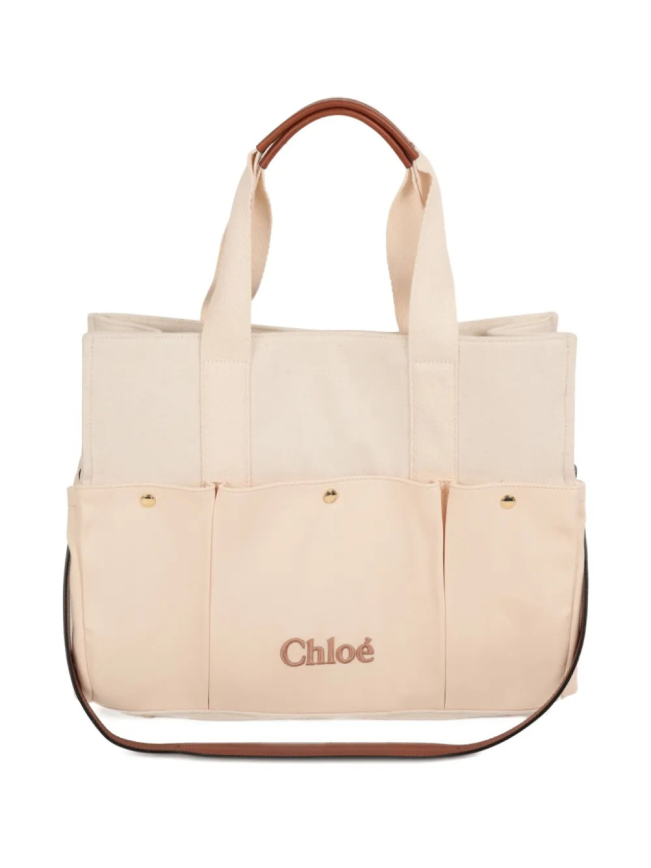 

Chloé Kids сумка с вышитым логотипом, нейтральный