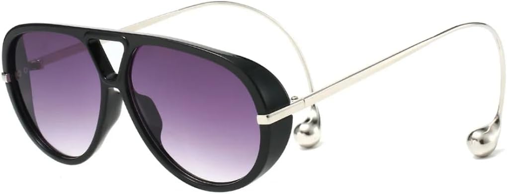 

Солнцезащитные очки с защитой UV400 | Металлические петли, большая оправа | Для женщин и мужчин, для занятий спортом на открытом воздухе и путешествий DSVIGF, Light Black Gray