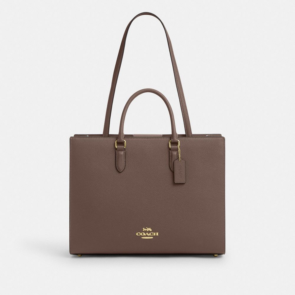 

Сумка-тоут Coach Maggie Tote Bag, цвет Gold/Dark Stone