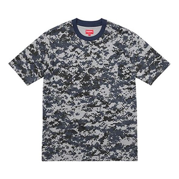 

Футболка fw18 ss pocket navy digi camo tee Supreme, камуфляж