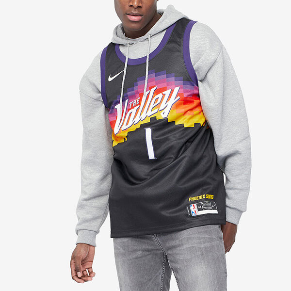 Майка Nike NBA Retro Jersey Vest SW Fan Edition Phoenix Suns Devin Booker 1 Black, черный — фото 3