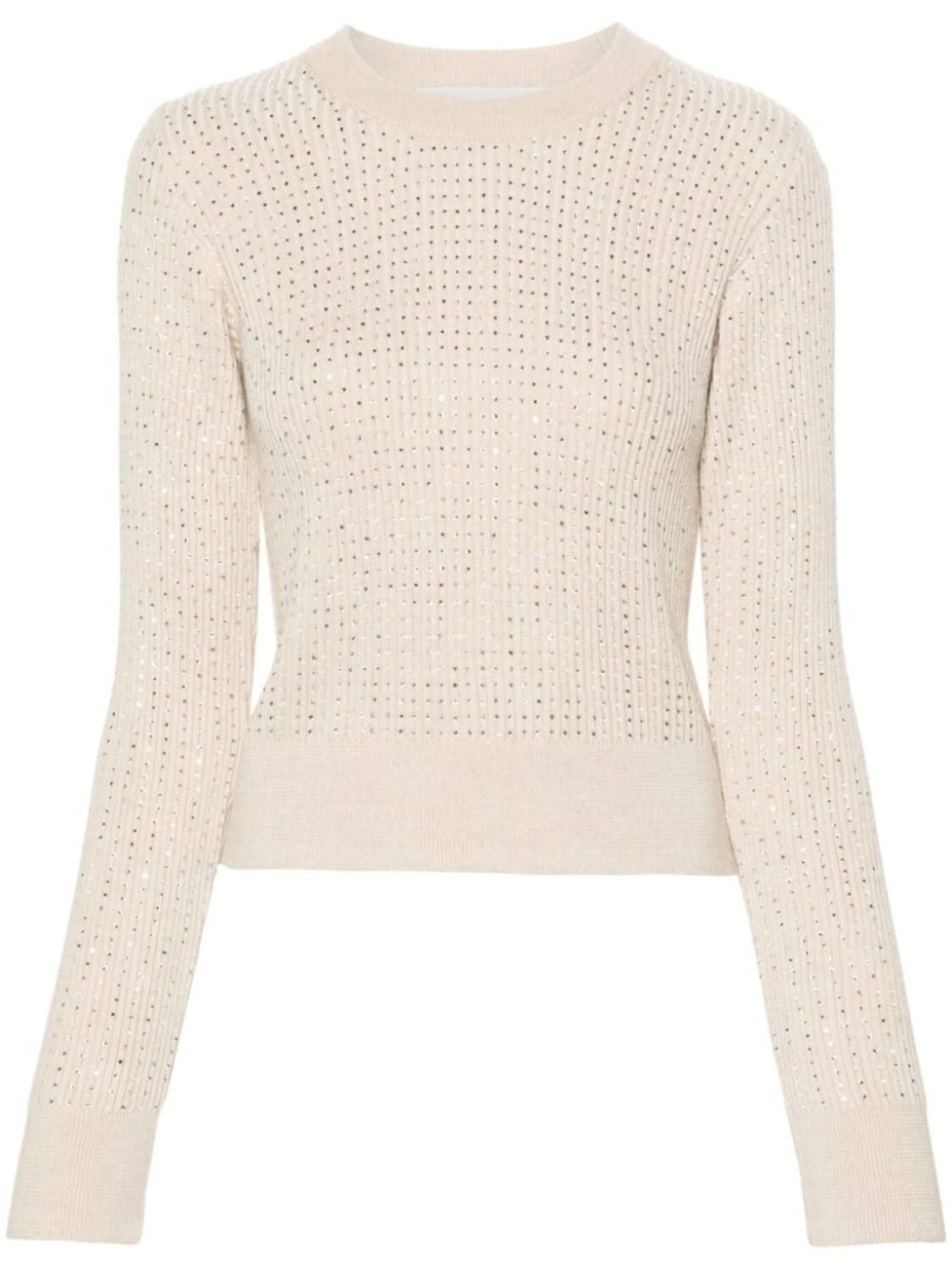 

Golden Goose джемпер в рубчик с кристаллами, нейтральный цвет