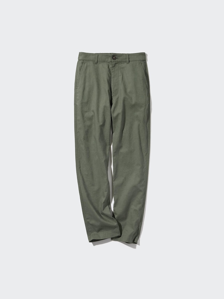 

Зауженные брюки из смеси льна и хлопка длинные Uniqlo, цвет 56