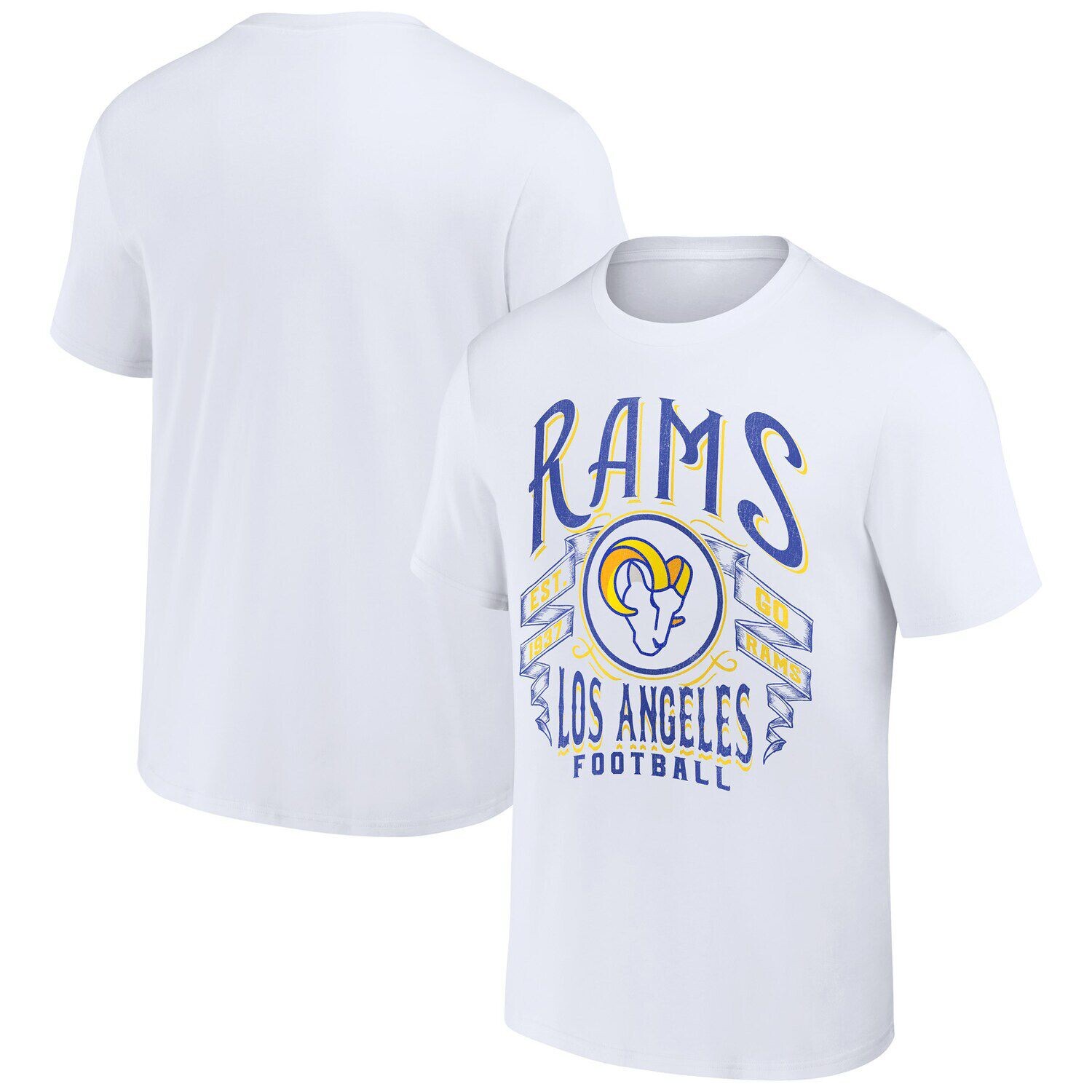 

Мужская футболка NFL x Darius Rucker Collection от Fanatics белая винтажная футбольная футболка Los Angeles Rams, Белый, Мужская футболка NFL x Darius Rucker Collection от Fanatics белая винтажная футбольная футболка Los Angeles Rams