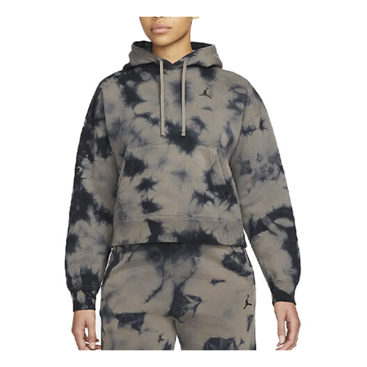 

Свитер itage tie dye fleece sports hoodie olive 'grey' Air Jordan, бежевый