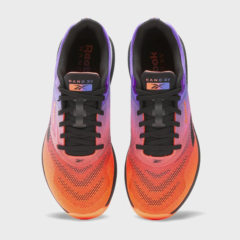 Мужские функциональные кроссовки Nano X5 оранжево-фиолетовые от Reebok — фото 3