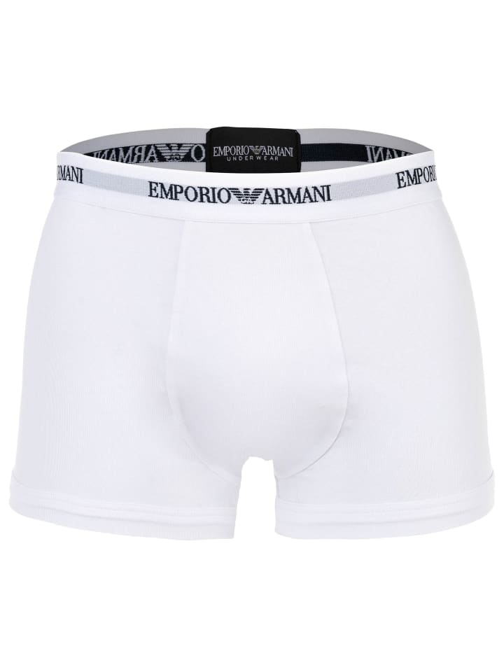 Emporio Armani Комплект из 3 боксерских трусов белого цвета — фото 2