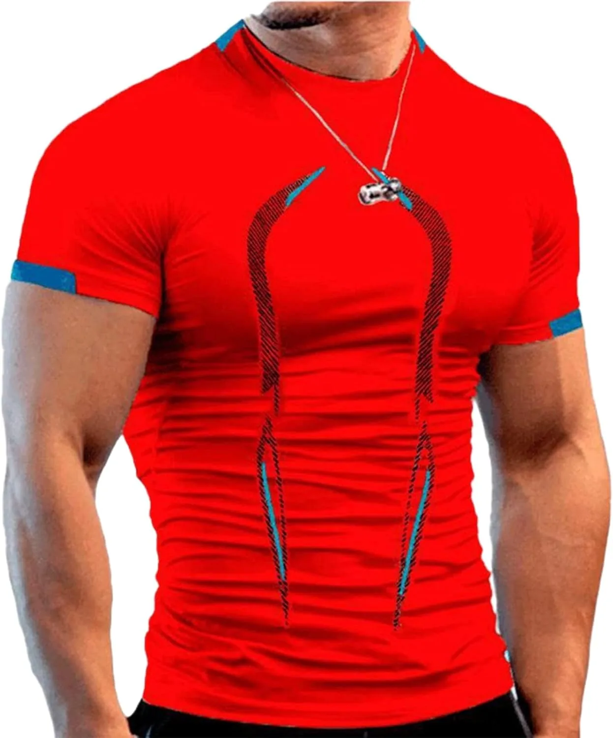 

Мужская компрессионная футболка с коротким рукавом Slim Fit Cool Dry KGKQHKQ