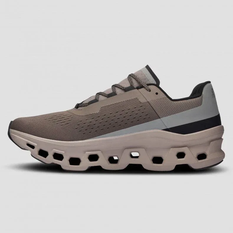 Кроссовки ON Cloudmonster 61.97729 Cinder Fog Low Top Lace-Up Running Shoes, серый — фото 2
