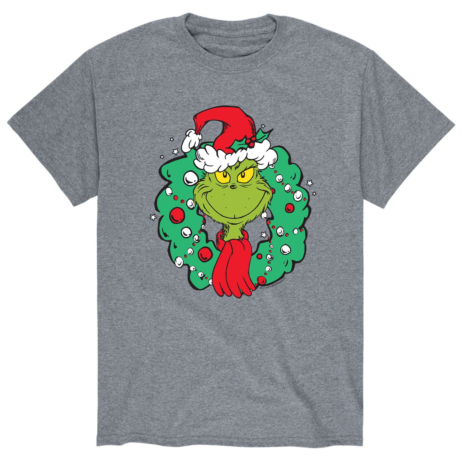 

Мужская футболка Dr. Seuss The Grinch с венком Licensed Character