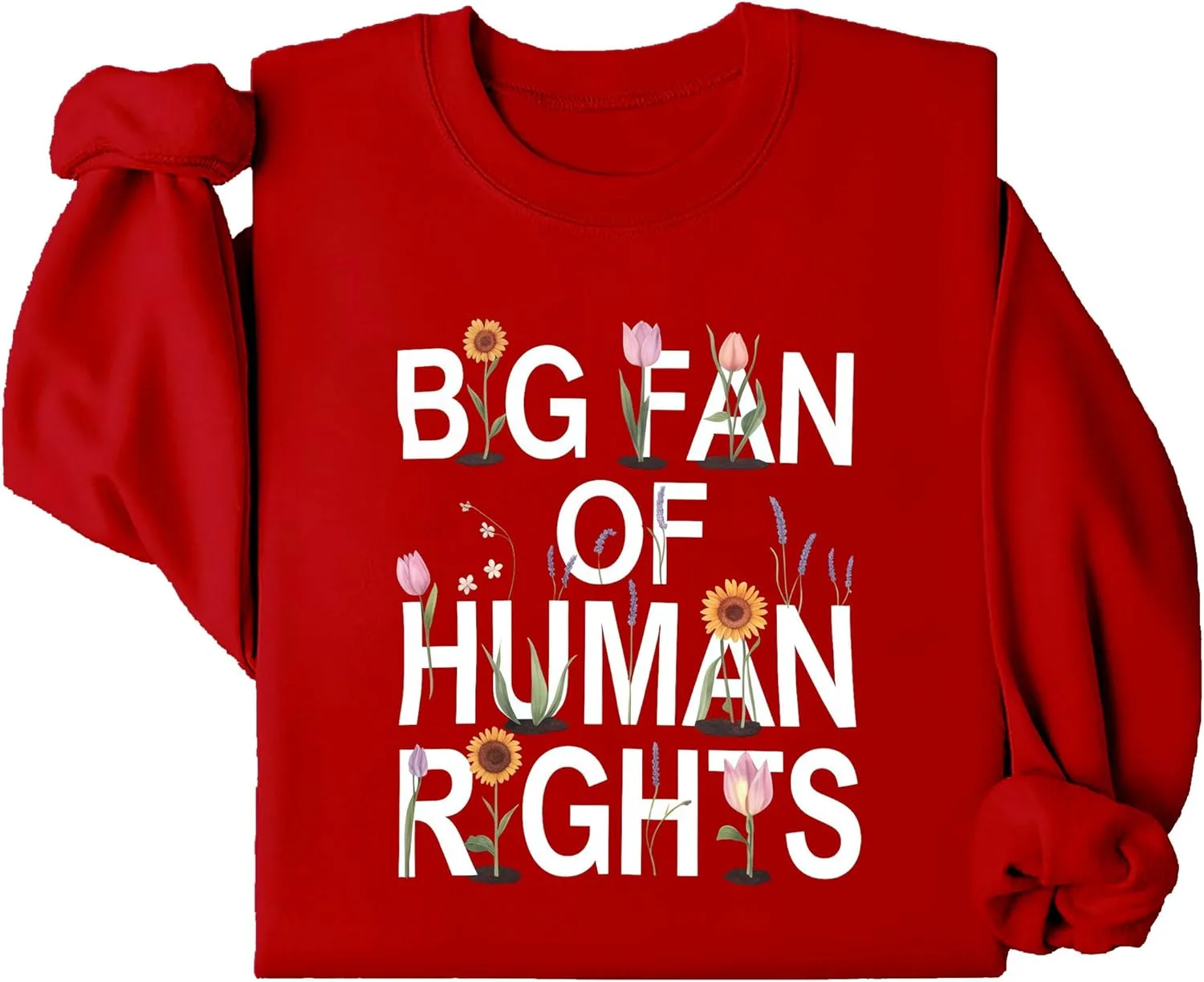 

Толстовка Unisex Big Fan of Human Rights с цветочным принтом
