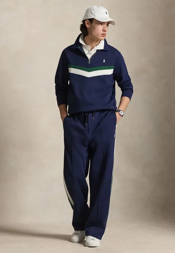 Спортивные штаны из двойного трикотажа Polo Ralph Lauren, цвет ньюпорт-нави — фото 2