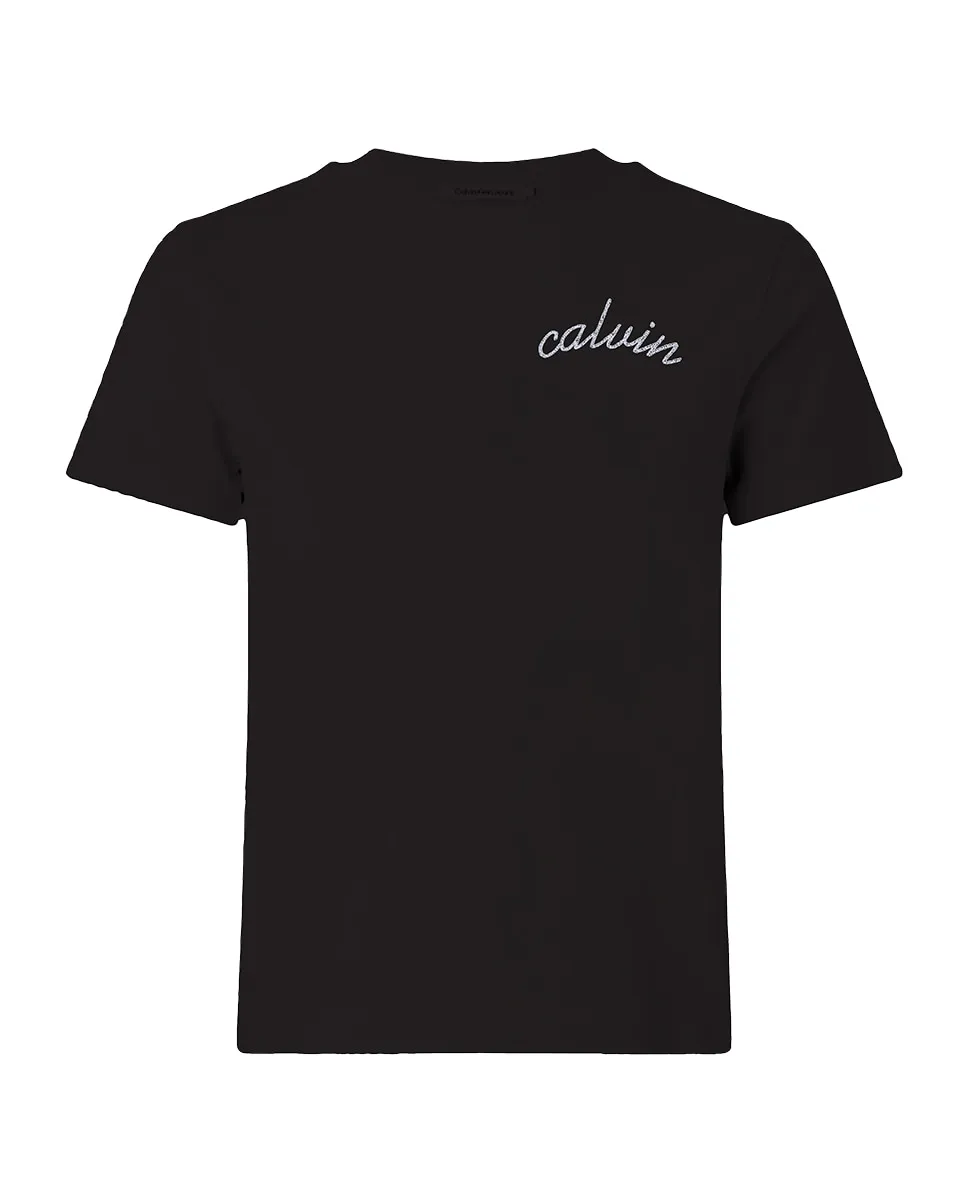 

Женская футболка с логотипом Calvin Klein, черный