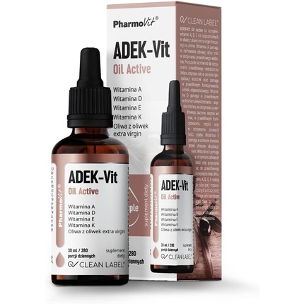 

Adek-Vit Oil Active Clean Label Витамины A, D, E, K Pharmovit