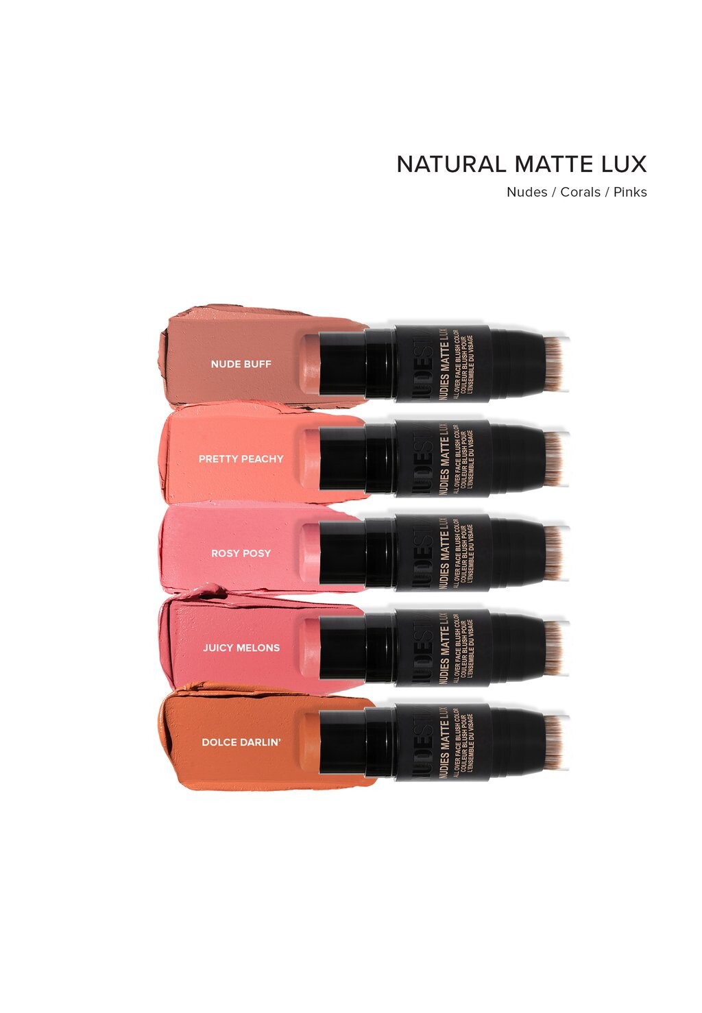 

Румяна NUDIES ALL OVER FACE MATTE LUX BLUSH NUDESTIX, бежевый