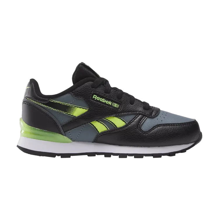 

Кроссовки Reebok Classic Leather Step nFlash Little KidBlack Grey Lime, черный