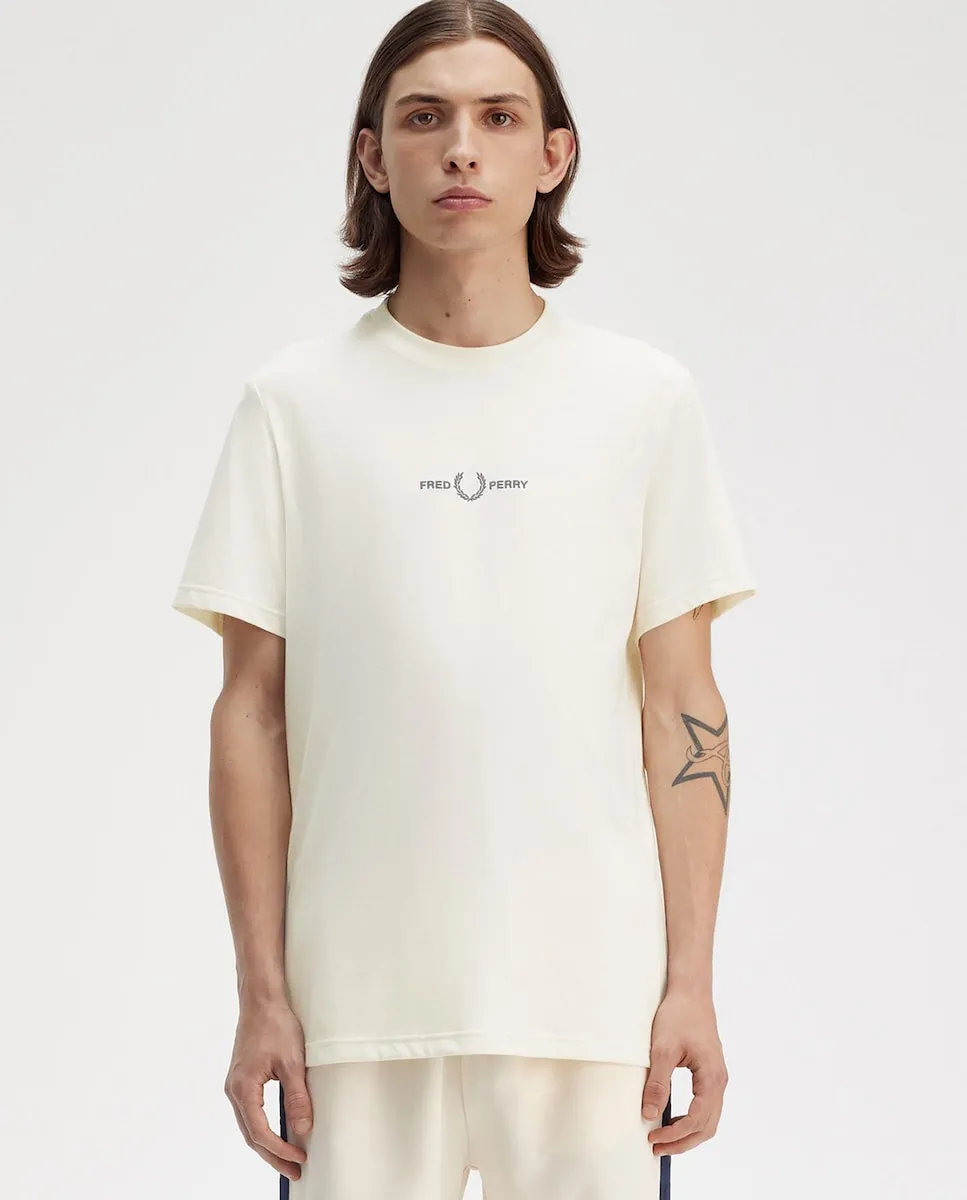 

Футболка мужская с короткими рукавами и круглым вырезом Fred Perry, цвет Crudo