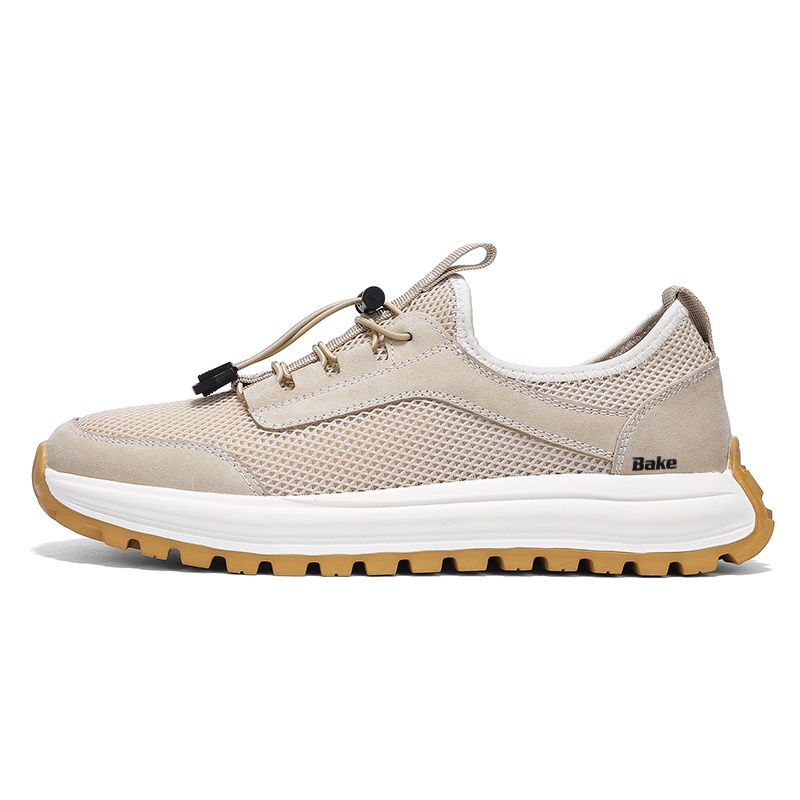 

Износостойкие, дышащие, легкие, низкие повседневные мужские туфли BAKE, Beige