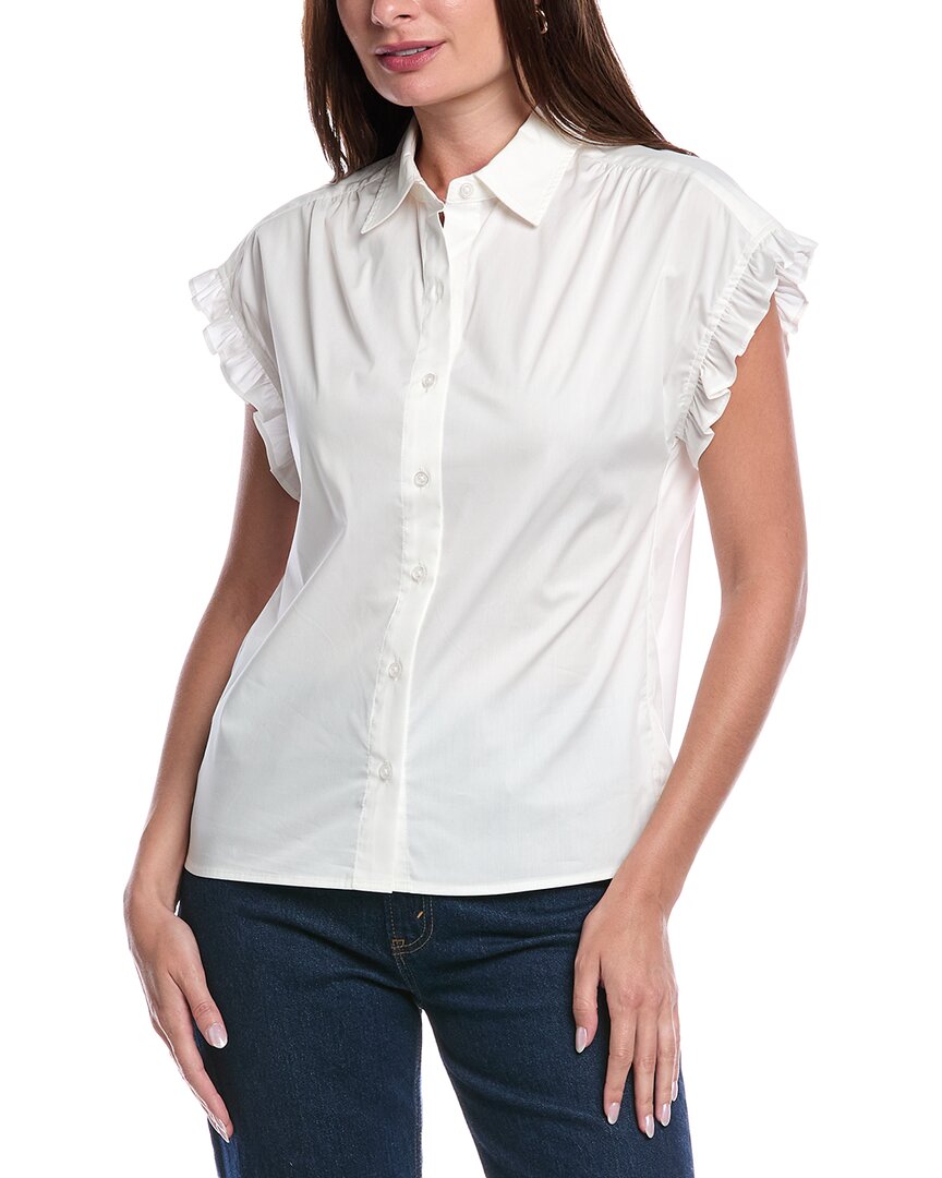 

Топ с оборками Jones New York, белый