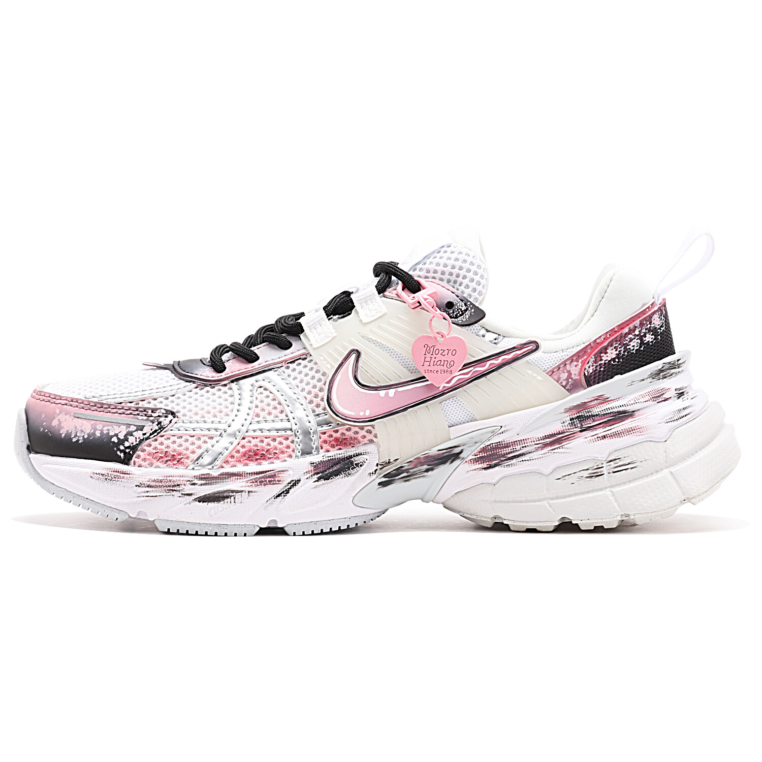 

Кроссовки для бега V2K Run унисекс с низким верхом розового/белого цвета Nike