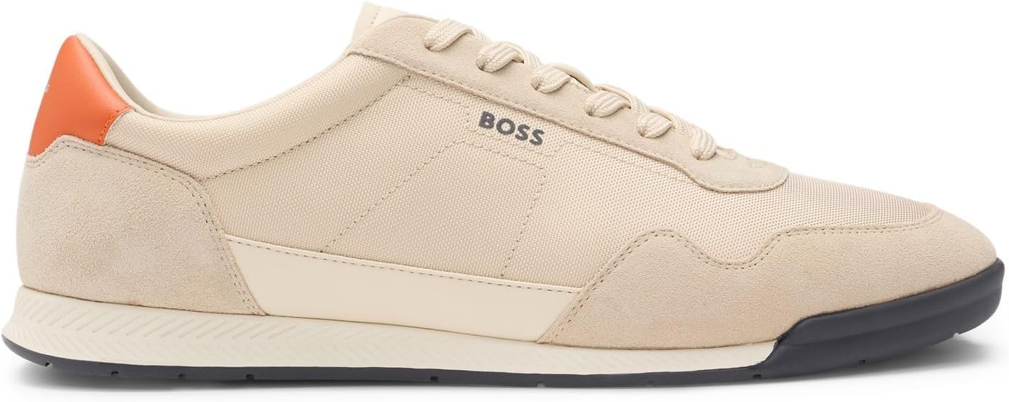 

Кроссовки BOSS Men's Titanium SL sdtxny из различных материалов с замшевыми деталями и шнуровкой, Beige