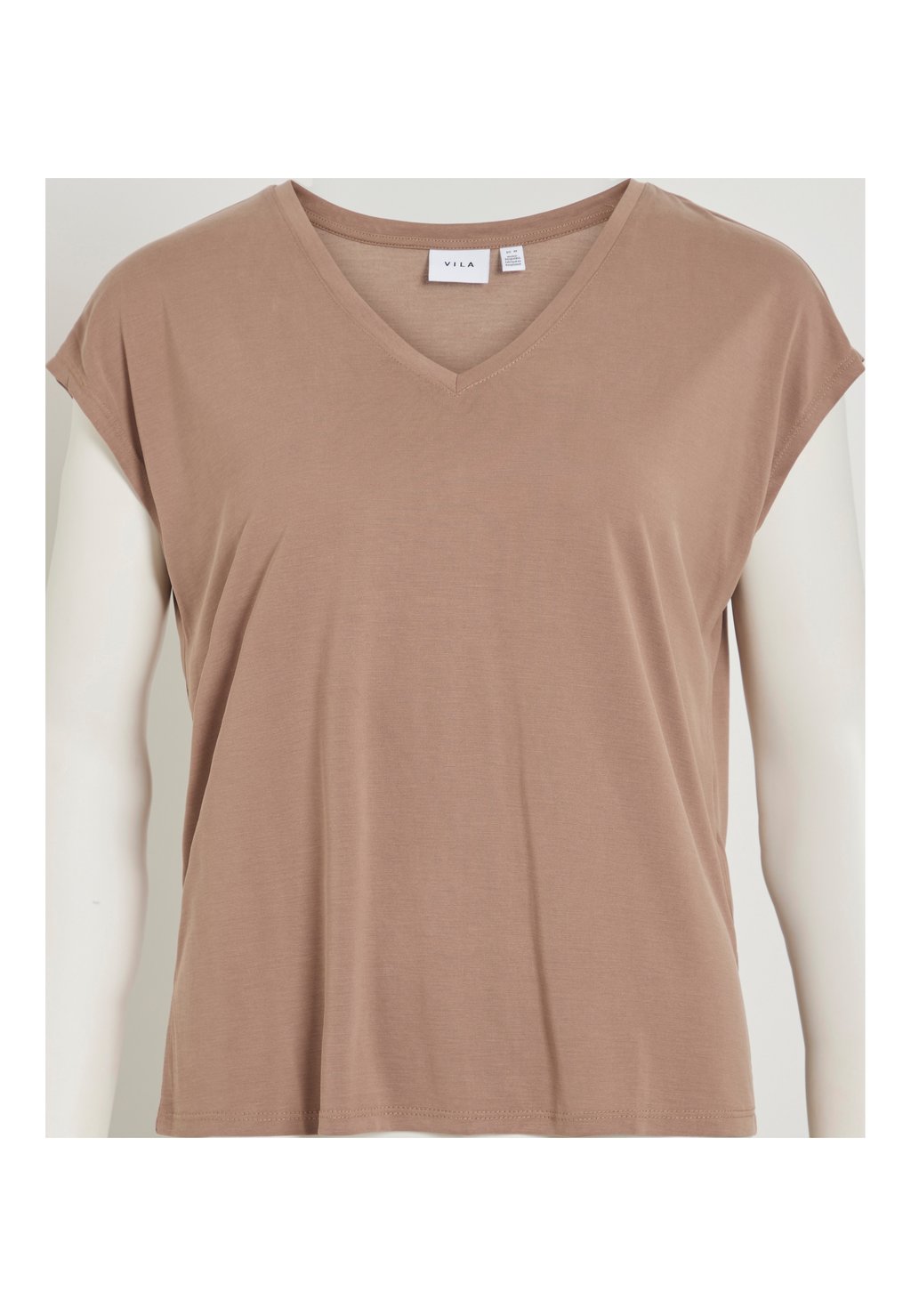 

Базовая футболка VIMODALA V NECK VILA, светло-серый