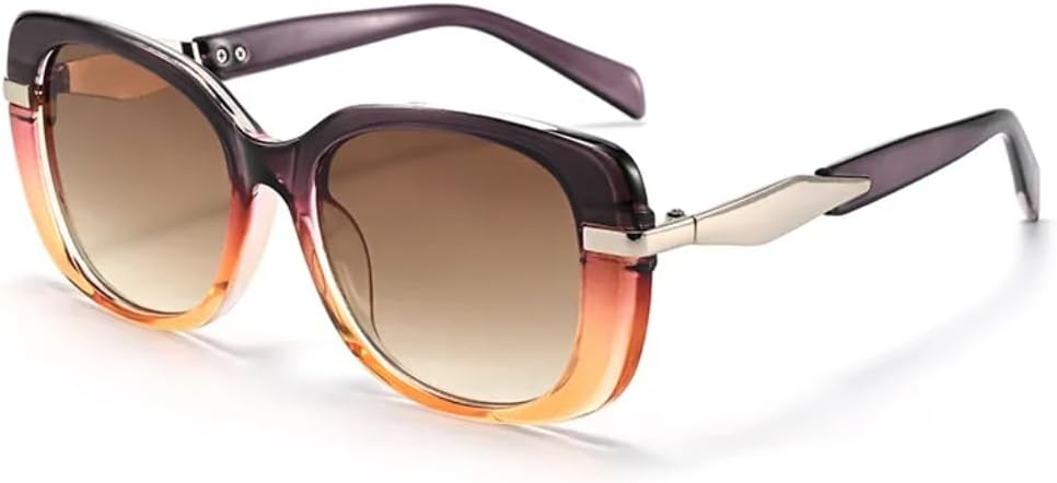 

Солнцезащитные очки с защитой UV400 | Большие овальные линзы с градиентом | Для женщин и мужчин | Для занятий спортом на открытом воздухе и путешествий DSVIGF, Purple Orange Tea