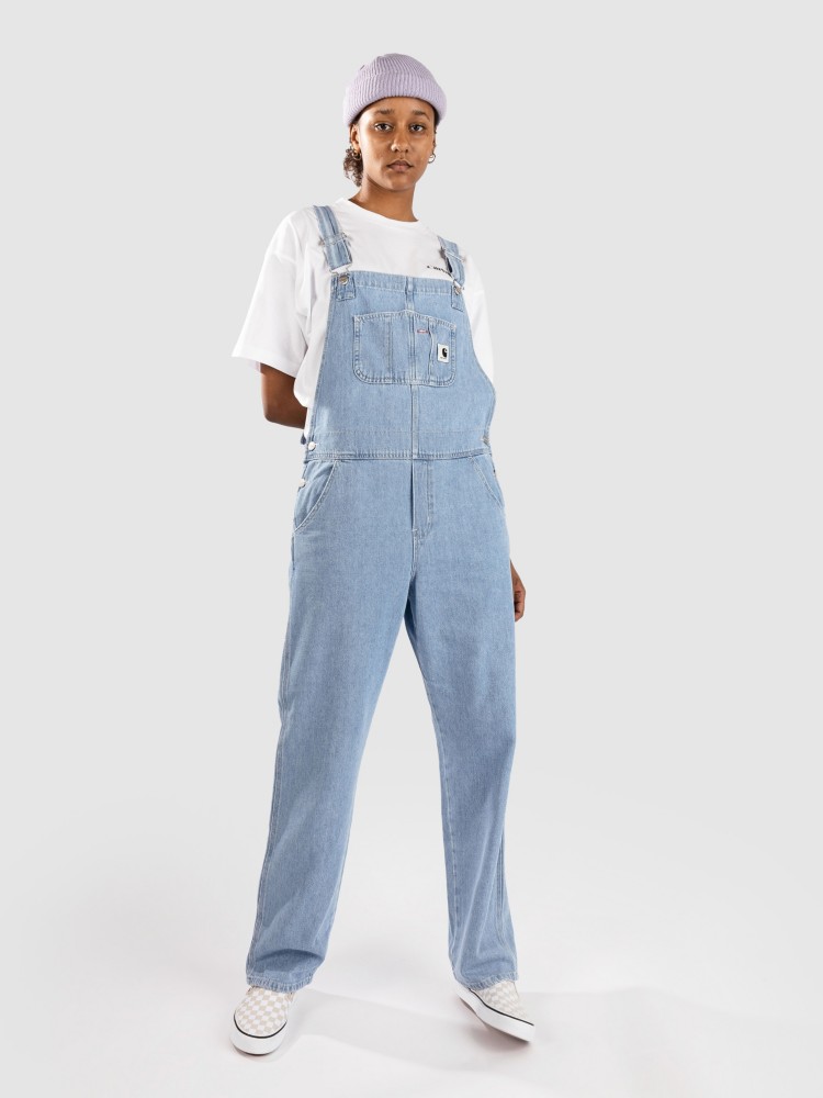 

Джинсы Carhartt WIP Bib Overall Straight Dungaree Jeans, stone bleached blue