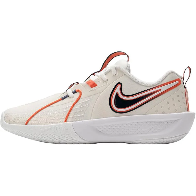 Nike Детские баскетбольные кроссовки G.T. Cut 3 с амортизацией, износостойкие и дышащие, низкие, цвет экрю/оранжевый, унисекс