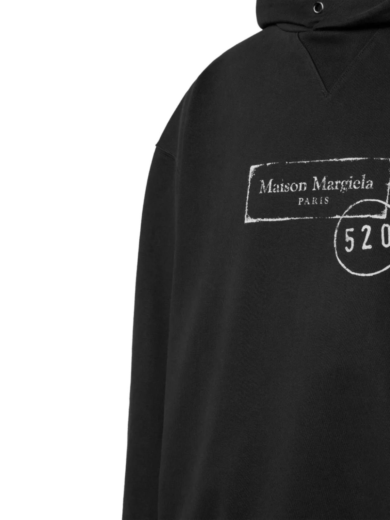 Толстовка с капюшоном из хлопка Maison Margiela, черный — фото 3