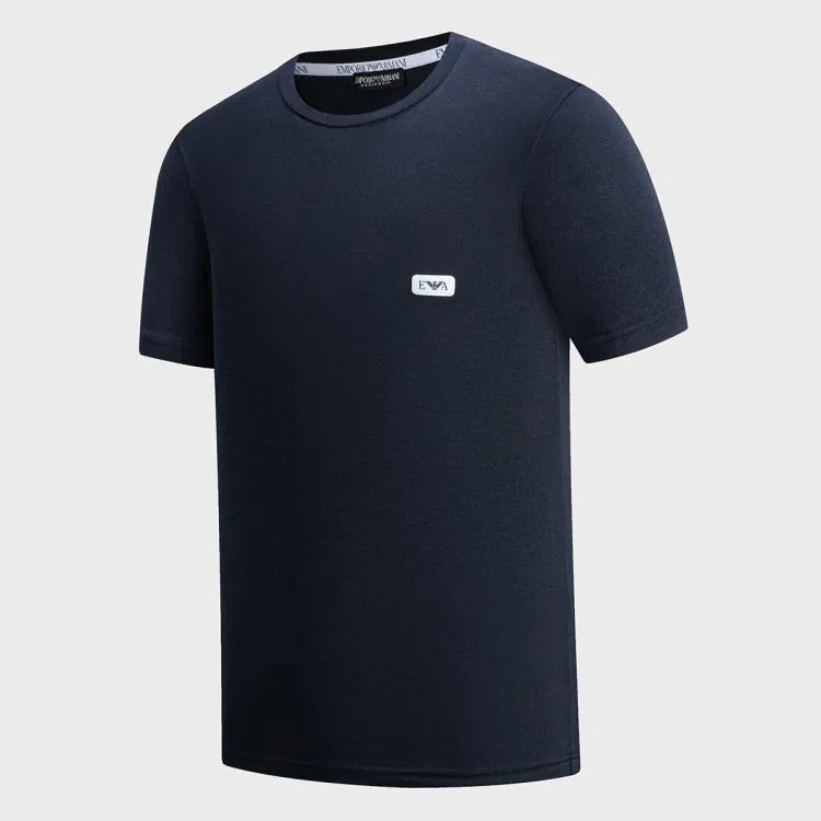 Футболка мужская Navy Blue, круглый вырез, прямой крой EMPORIO ARMANI — фото 3