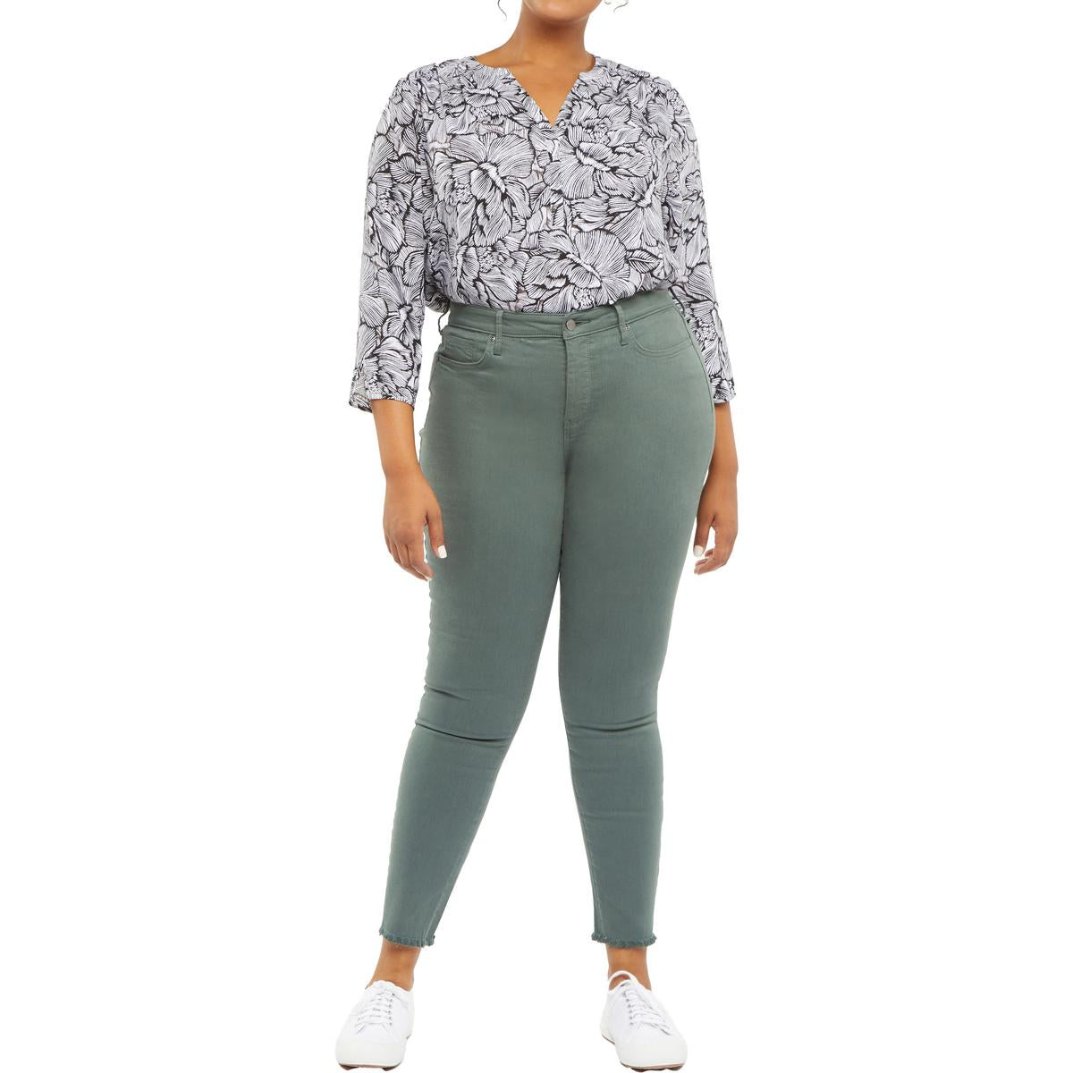 

Plus Ami Женские джинсы скинни с эффектом стройнящего животика NYDJ, зеленый