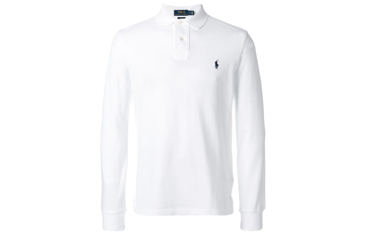 Поло с длинным рукавом и вышивкой пони Polo Ralph Lauren, белый — фото 3