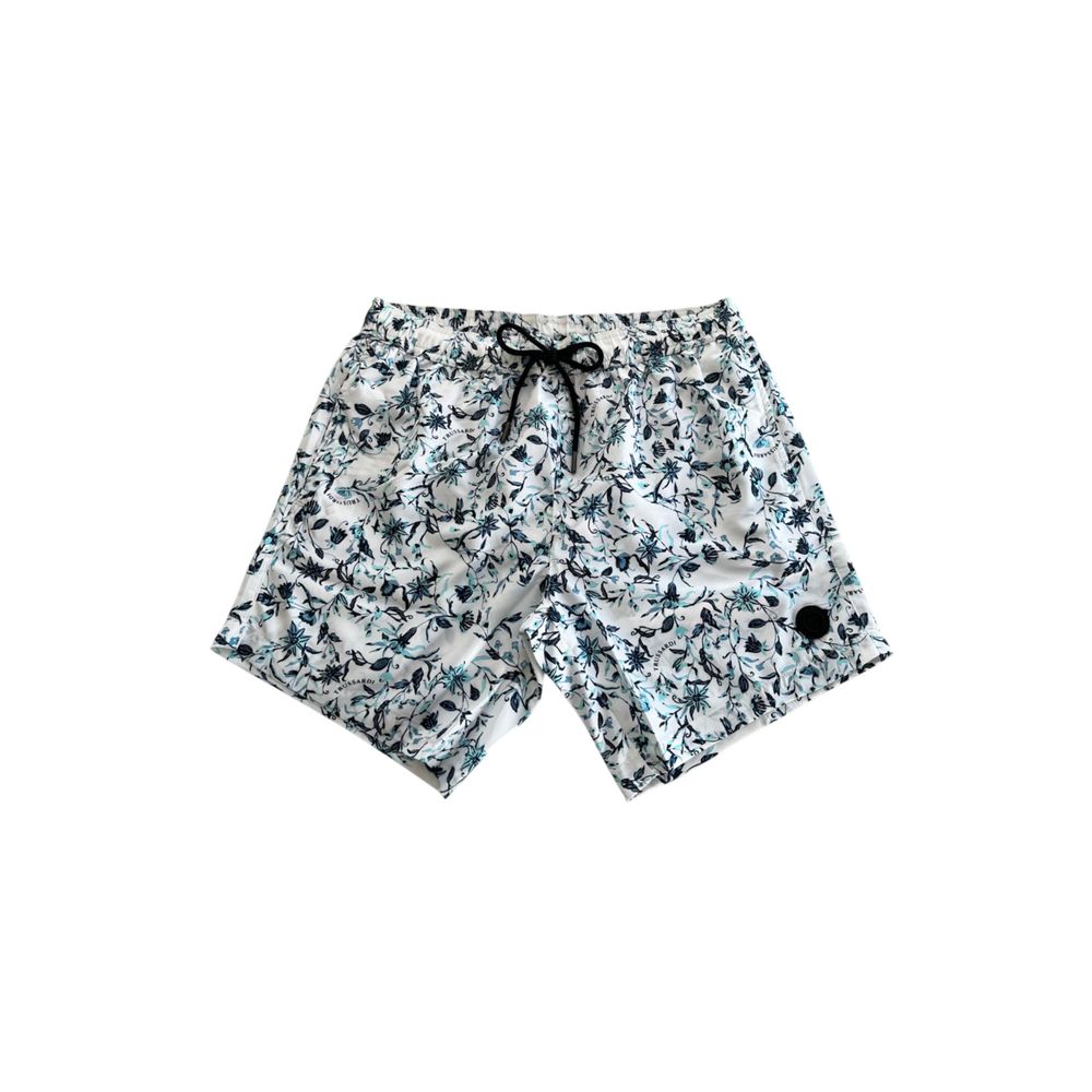 

Белые полиэстер мужские плавки шорты Trussardi Beachwear, White