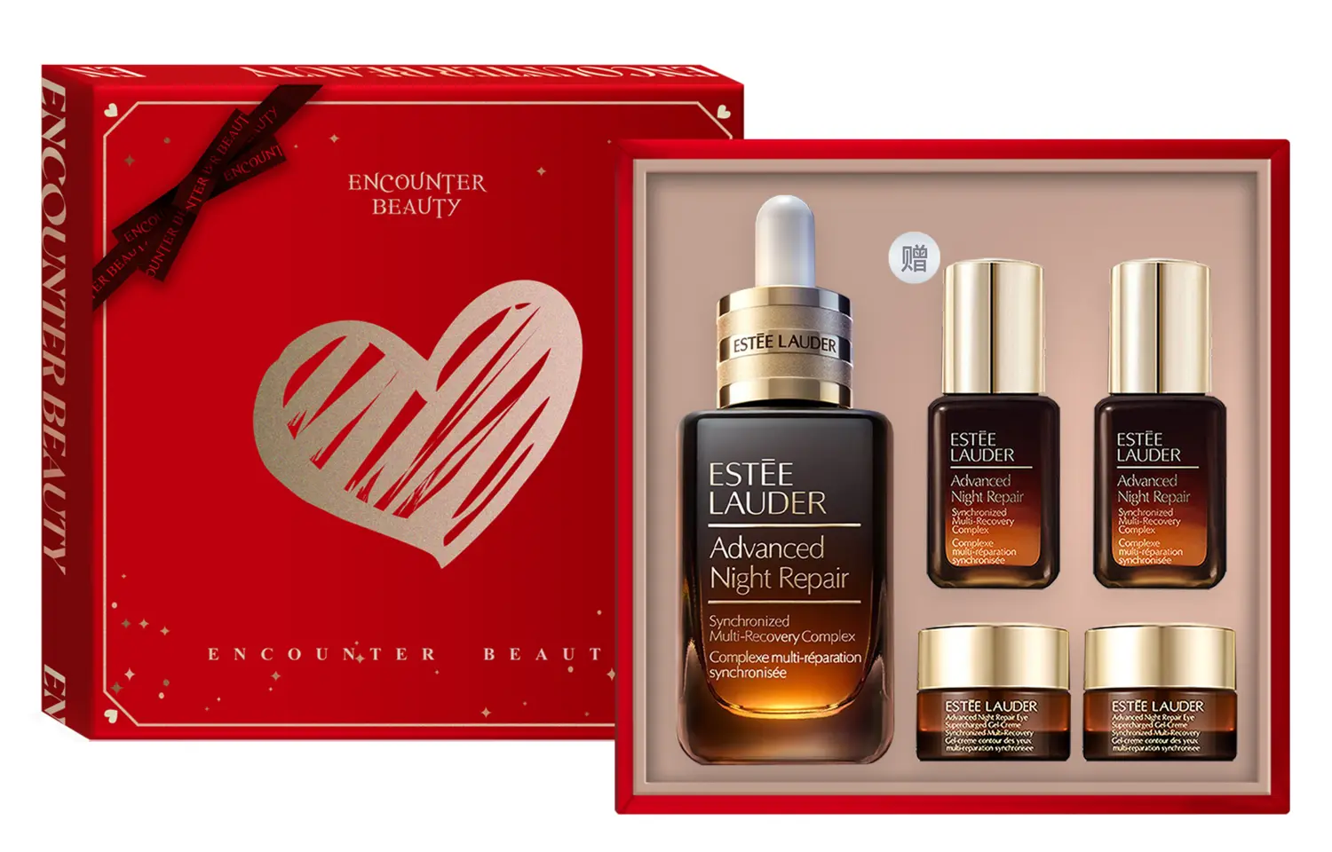 Набор косметики Estée Lauder Advanced Night Repair включающий сыворотку 50 мл + крем для век 15 мл + сыворотка *2 + крем для век *2 — фото 3