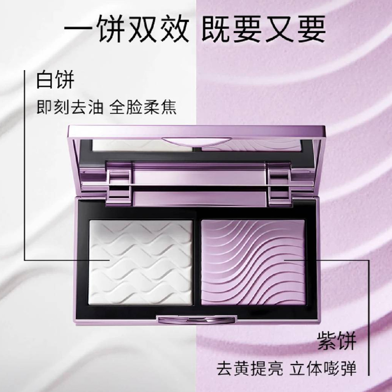 MAC Палетка теней для век Purple White Cake Salmon, корректор тона кожи, 7г+5г — фото 3
