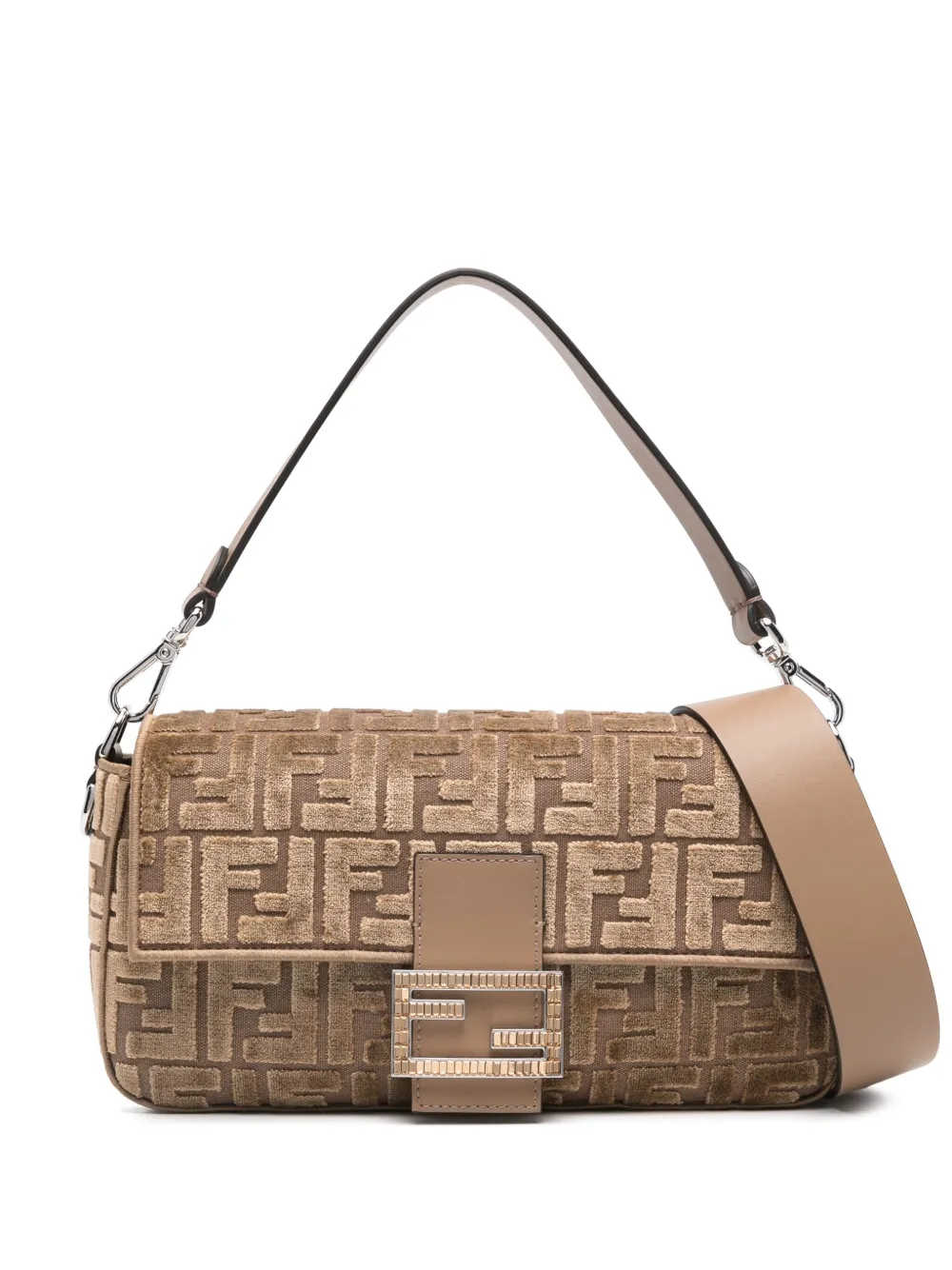 

Сумка на плечо Baguette среднего размера FENDI, коричневый