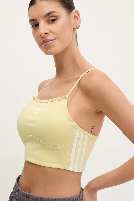 

Топ с тремя полосками Adidas Originals, желтый