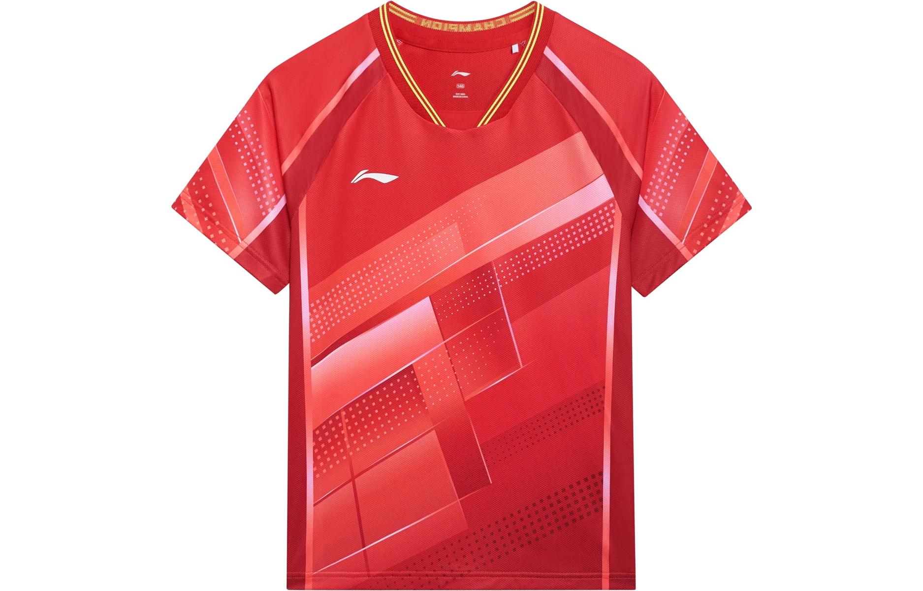 

Футболка Ping Pong Rookie Series cherry total crimson детская LINING, красный